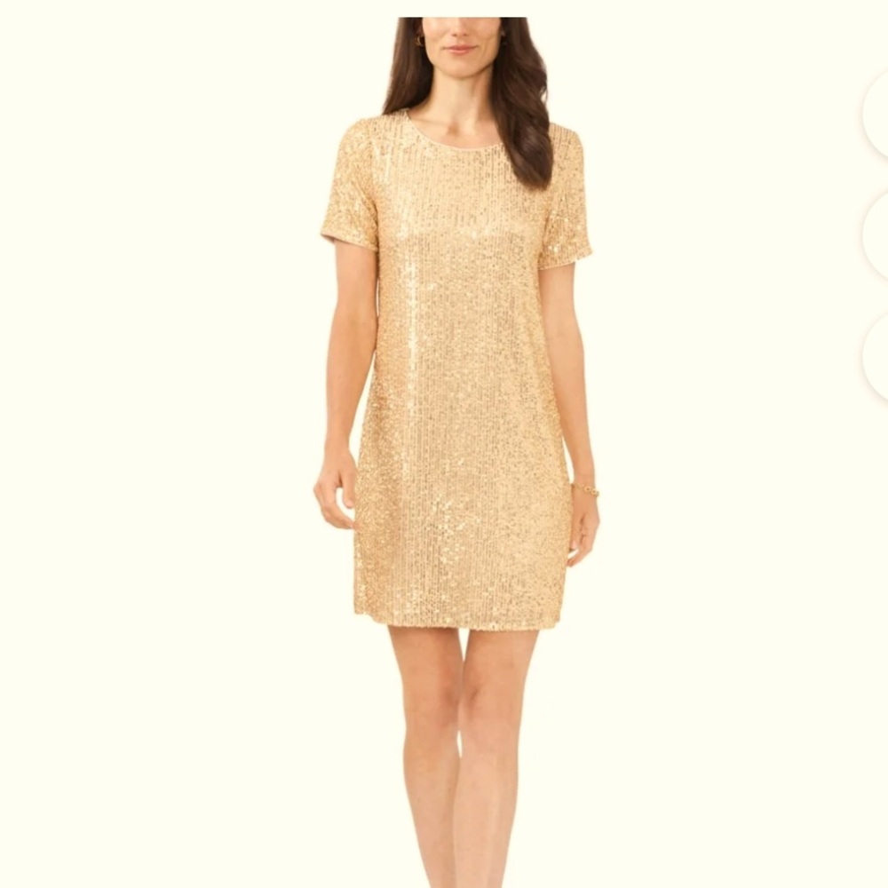 Vince Camuto Gold Sequin Mini Dress